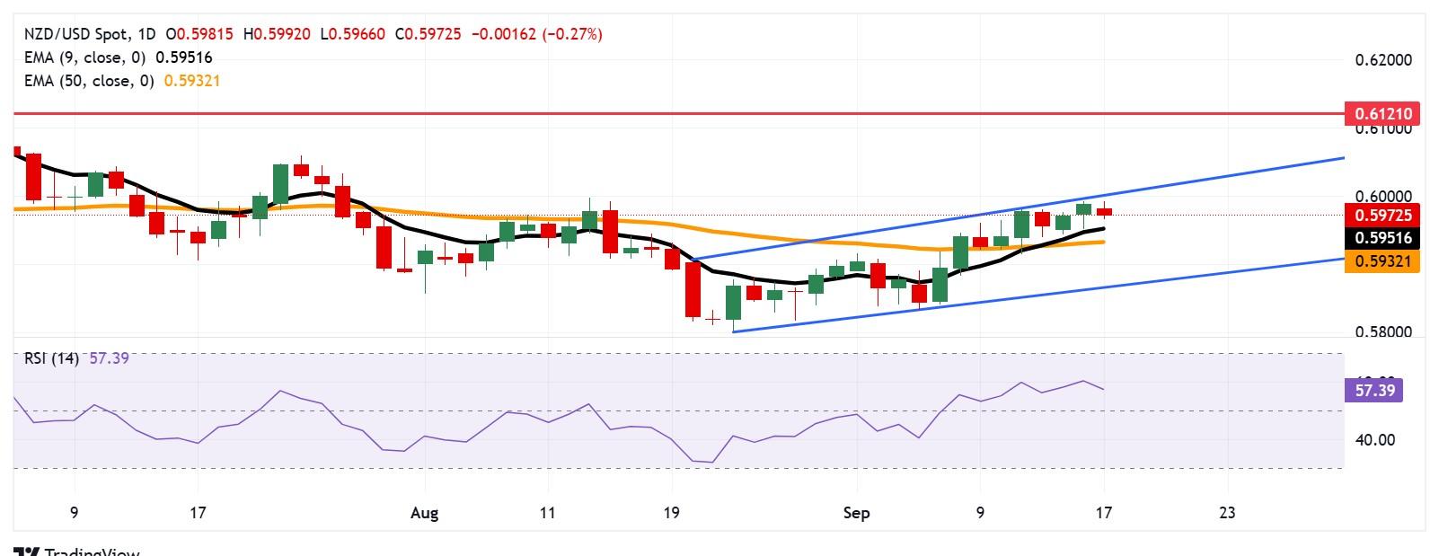 نمودار روزانه NZD/USD و پیش بینی قیمت NZD/USD