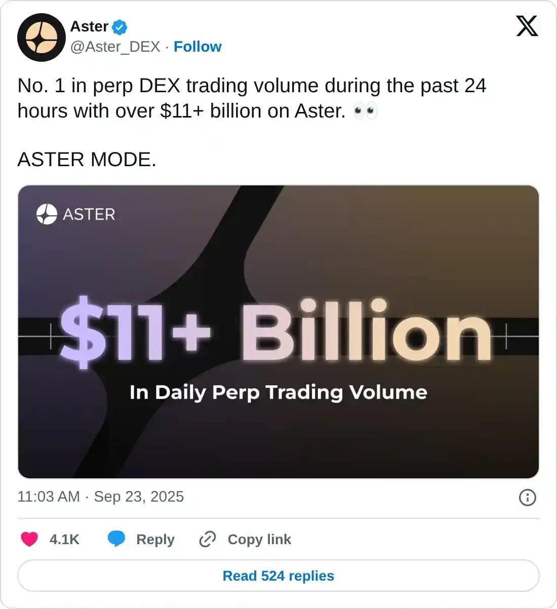 توییت مربوط به رمزارز آستر بایننس