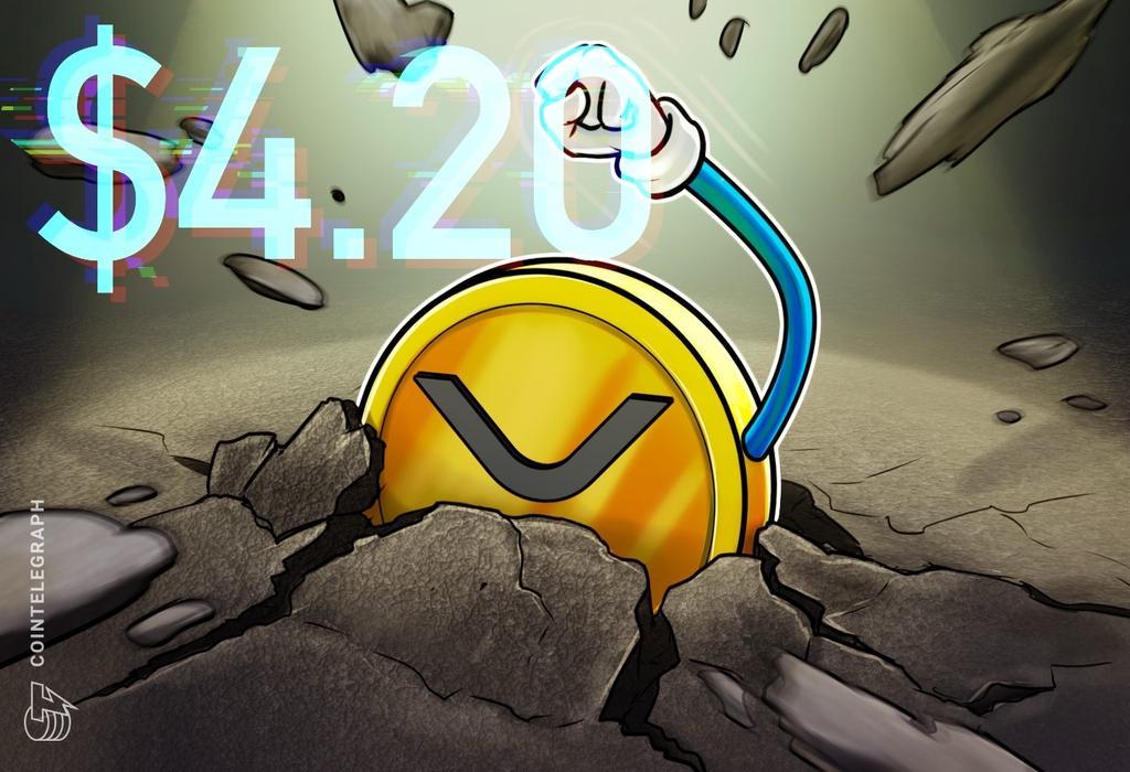 جهش قیمت ریپل به 4.20 دلار؛ تحلیل فعالیت نهنگ ها