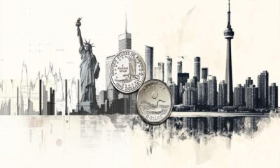 افت دلار کانادا به پایین ترین سطح پنج ماهه در برابر دلار آمریکا