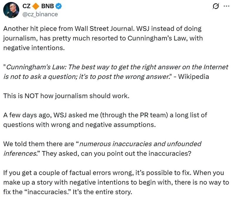 بازگشت به قدرت چانگ پنگ ژائو, ژائو و وال استریت ژورنال، سیاست، چانگ پنگ ژائو، صرافی ارز دیجیتال، دونالد ترامپ، صرافی غیرمتمرکز، ویژگی ها، BNB