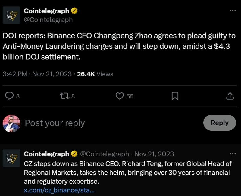 ترامپ CZ را عفو کرد، Changpeng Zhao, United States, Donald Trump, Binance