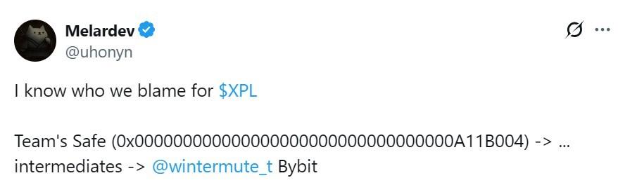 منبع:Melardev. ریزش XPL و فروش داخلی