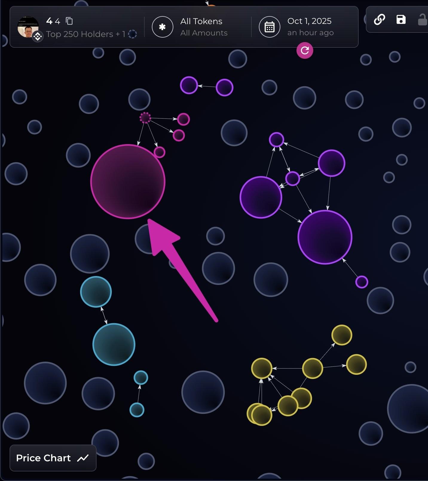 نمودار Bubblemaps از رشد ارزش میم کوین و فرصت کسب سود از میم کوین