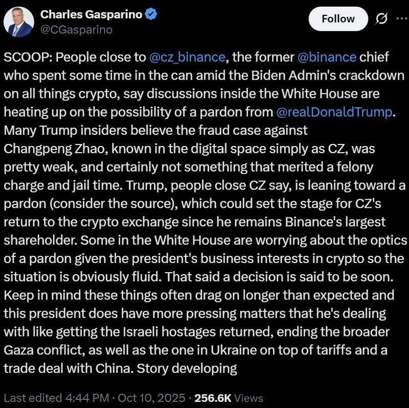ترامپ CZ را عفو کرد، Changpeng Zhao, United States, Donald Trump, Binance