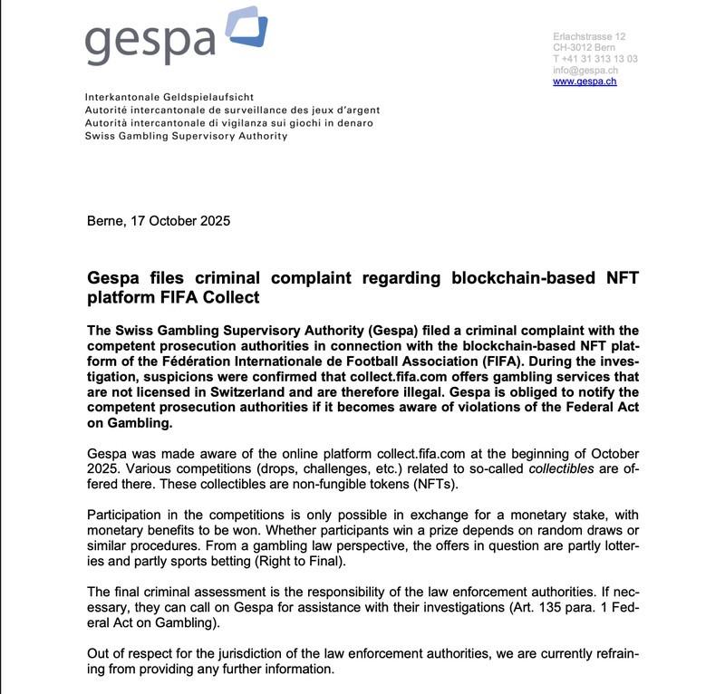 ان اف تی فیفا و شرط بندی، سوئیس، فوتبال، قمار