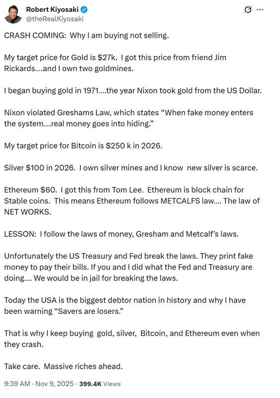 رابرت کیوساکی خرید طلا بیت کوین: کیوساکی همچنان به خرید دارایی های سخت خوش بین است