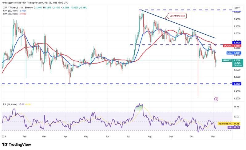 نمودار روزانه XRP/USDT و پیش بینی قیمت ارز دیجیتال برای XRP. منبع: Cointelegraph/TradingView