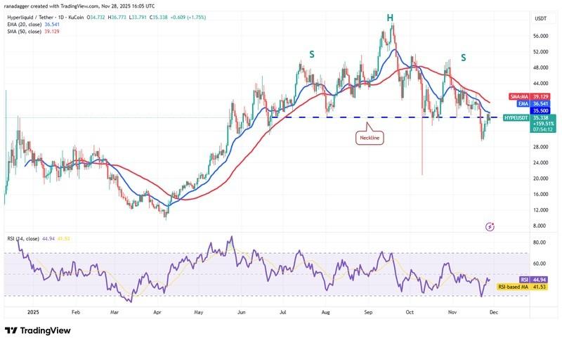 پیش بینی قیمت ارز دیجیتال هایپرلیکوئید - نمودار روزانه HYPE/USDT