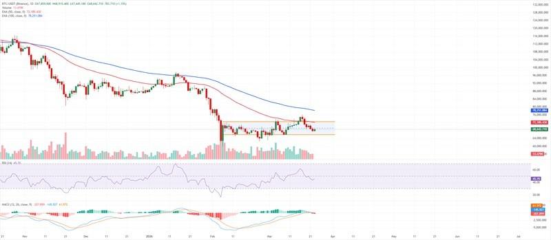 تحلیل تکنیکال قیمت بیت کوین در بحبوحه بیت کوین و تنش هرمز